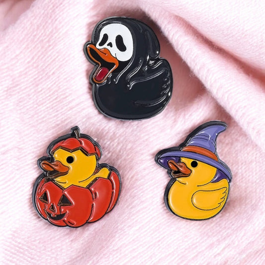 Pin's Broche Email | Halloween Canard | Kawaii | Mignon Dessin Animé Humour