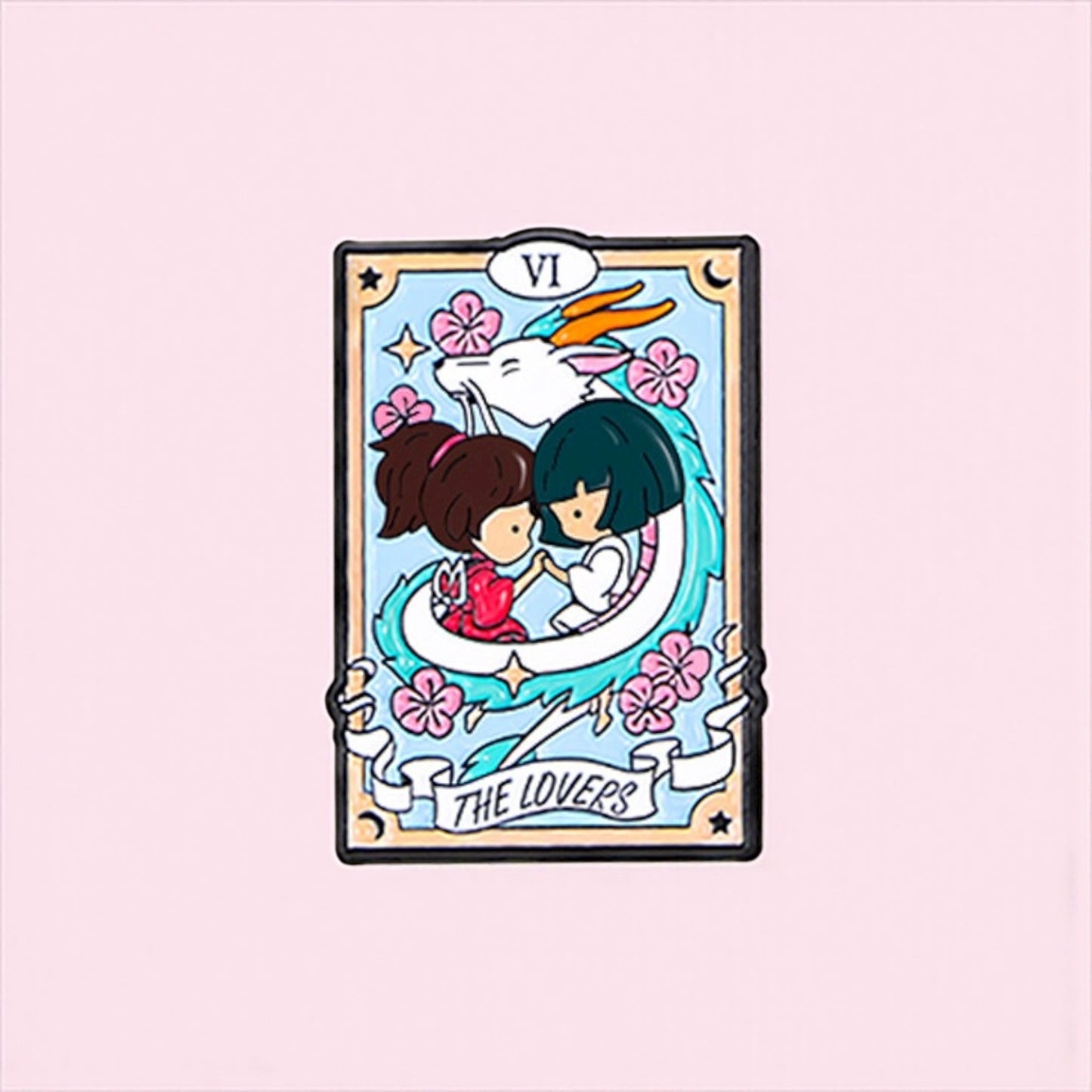 Pin's Broche Email | Chat Lapin Totoro ou Dragon Carte Tarot | Kawaii | Mignon