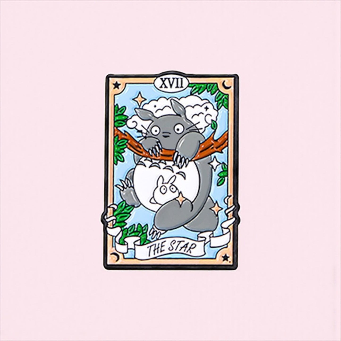Pin's Broche Email | Chat Lapin Totoro ou Dragon Carte Tarot | Kawaii | Mignon