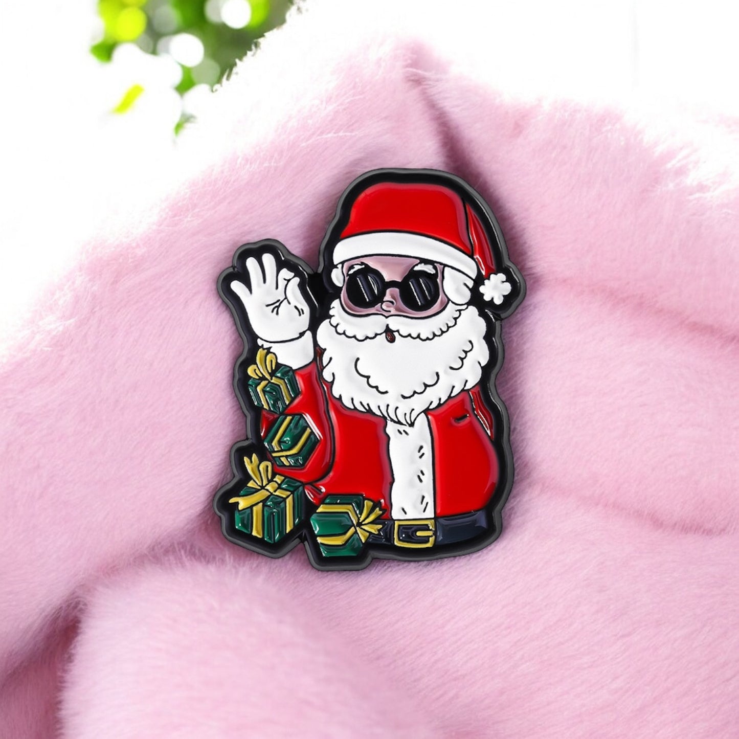 Pin's Broche Email | Père Noël | Kawaii Mignon | Fun | Humour Décoration Noël Fête fin Année