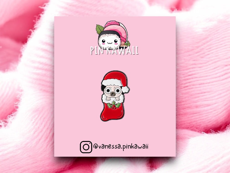 Pin's Broche Email | Noël | Kawaii Mignon Chien | Fun | Humour Décoration Noël Fête fin Année