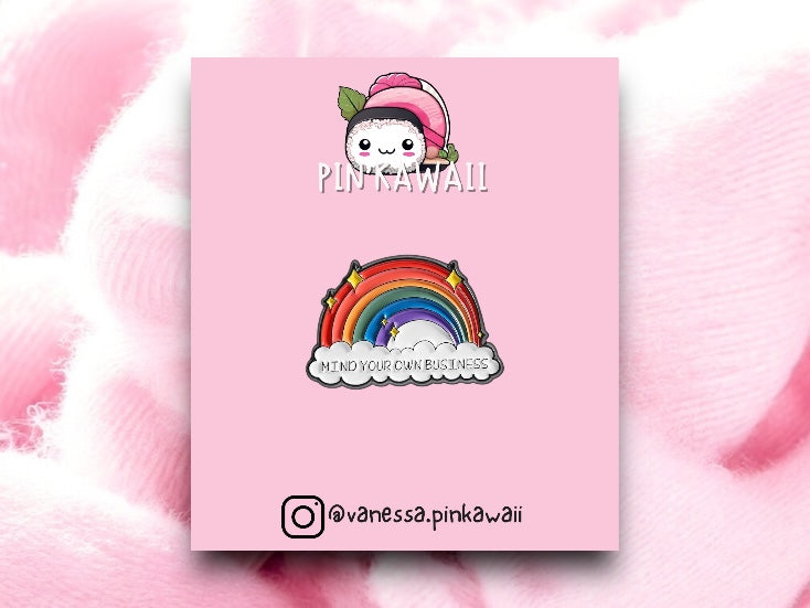 Pin's Broche Email | Arc en Ciel | Arc en ciel | Kawaii | Fun | Humour
