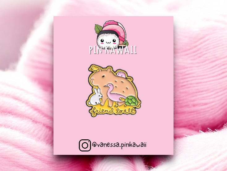 Pin's Broche Email | Cappy et Tortue | Meilleurs Amis | Kawaii | Fun | Humour Mignon