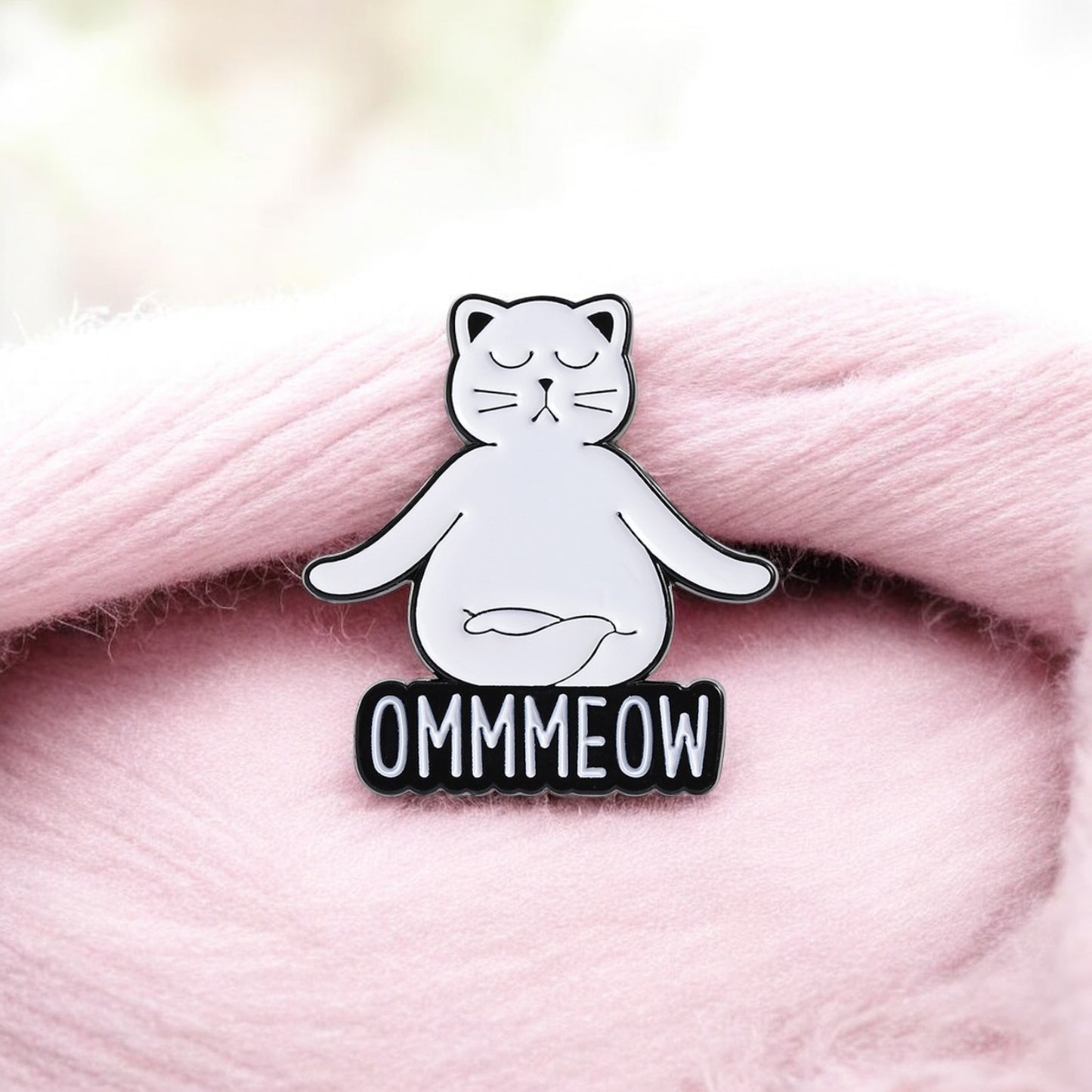 Pin's Broche Email |  Chat Yoga | Amoureux des Chats | Humour Dessin Animé | Kawaii | Fun