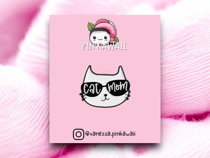 Pin's Broche Email | Cat Mom ou Cat Daddy | Amoureux Chat | Kawaii | Fun | Mignon