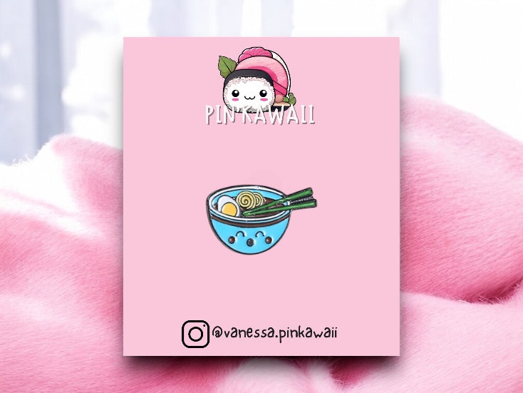 Pin's Broche Email | Cuisine Asiatique Kawaii | Bol de Soupe Chinoise | Kawaii | Fun | Humour