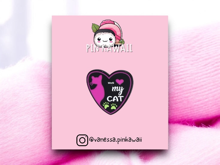 Pin's Broche Email | Love my Dog Cat | Amoureux Chat Chien | Kawaii | Fun | Mignon
