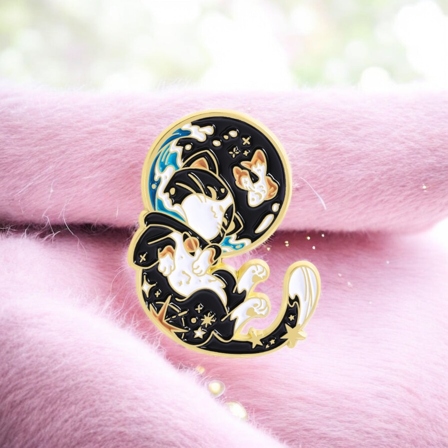 Pin's Broche Email | Chat Astronautes | Kawaii | Humour Fun Amoureux des Chats Dessin Animé