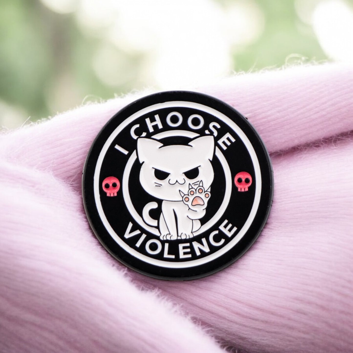 Pin's Broche Email | Chat Giffes | Chat Choose Violence Cute Mignon | Humour Fun | Kawaii