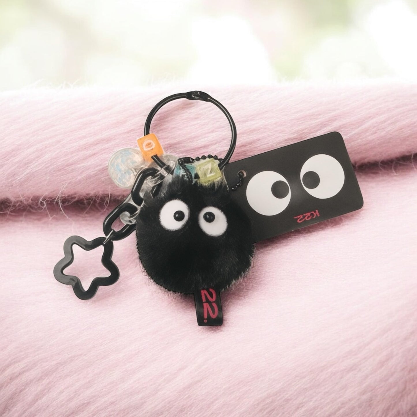 Metal Key Ring | Black or White Cat | Cute | Comic Strip | Kawaii