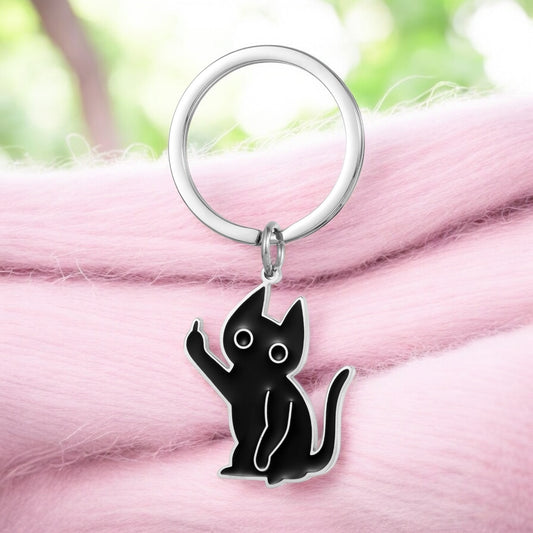 Schlüsselanhänger | Katzenmesser | Katzenliebhaber | Humor | Kawaii | Niedlich