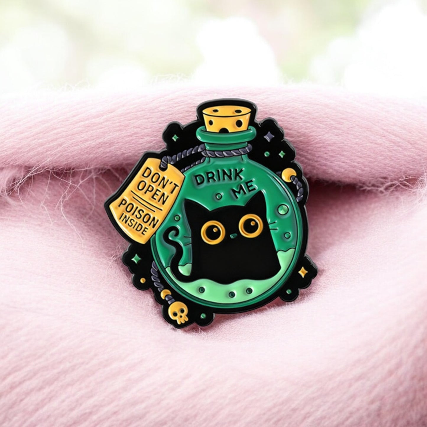 Pin's Broche Email | Potion Magique Chat Humour | Amoureux des Chats | Kawaii | Mignon