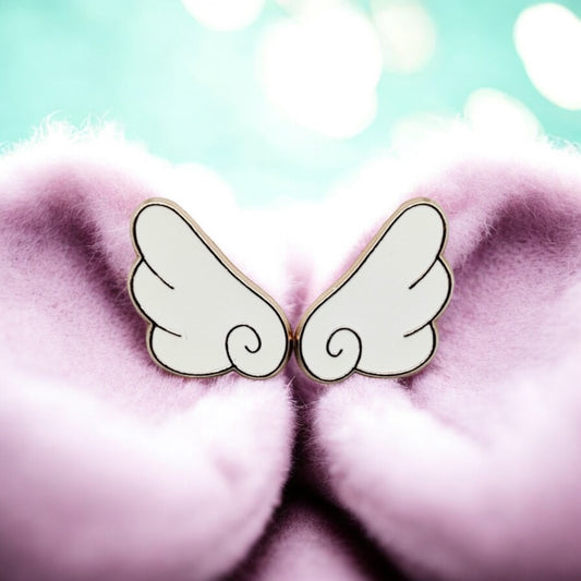 Lot de 2 Pin's Broche Email | Ailes | Humour | Kawaii | Mignon Ailes ange