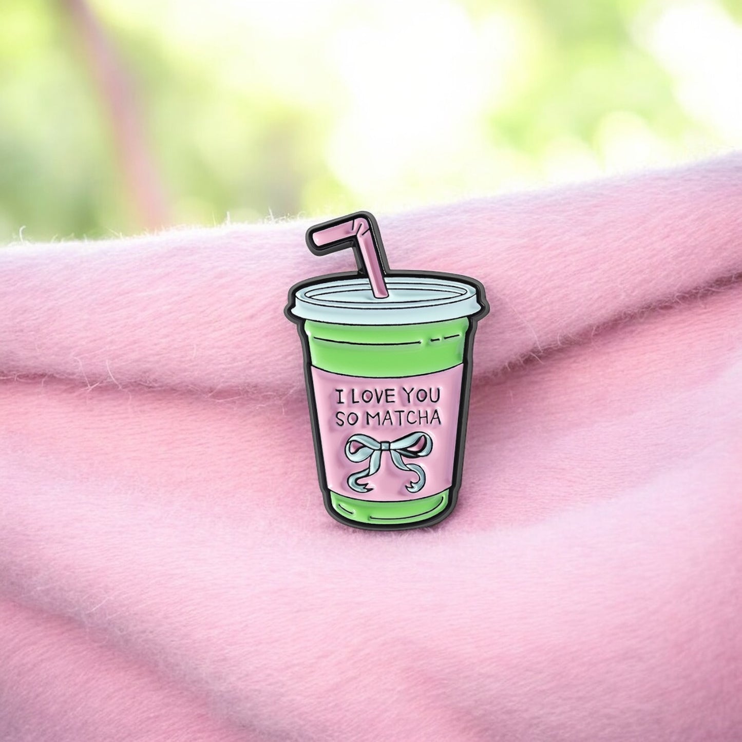 Pin's Broche Email | Lait Vert Matcha | Boisson Sucrée | Lait | Mignon Vert | Kawaii