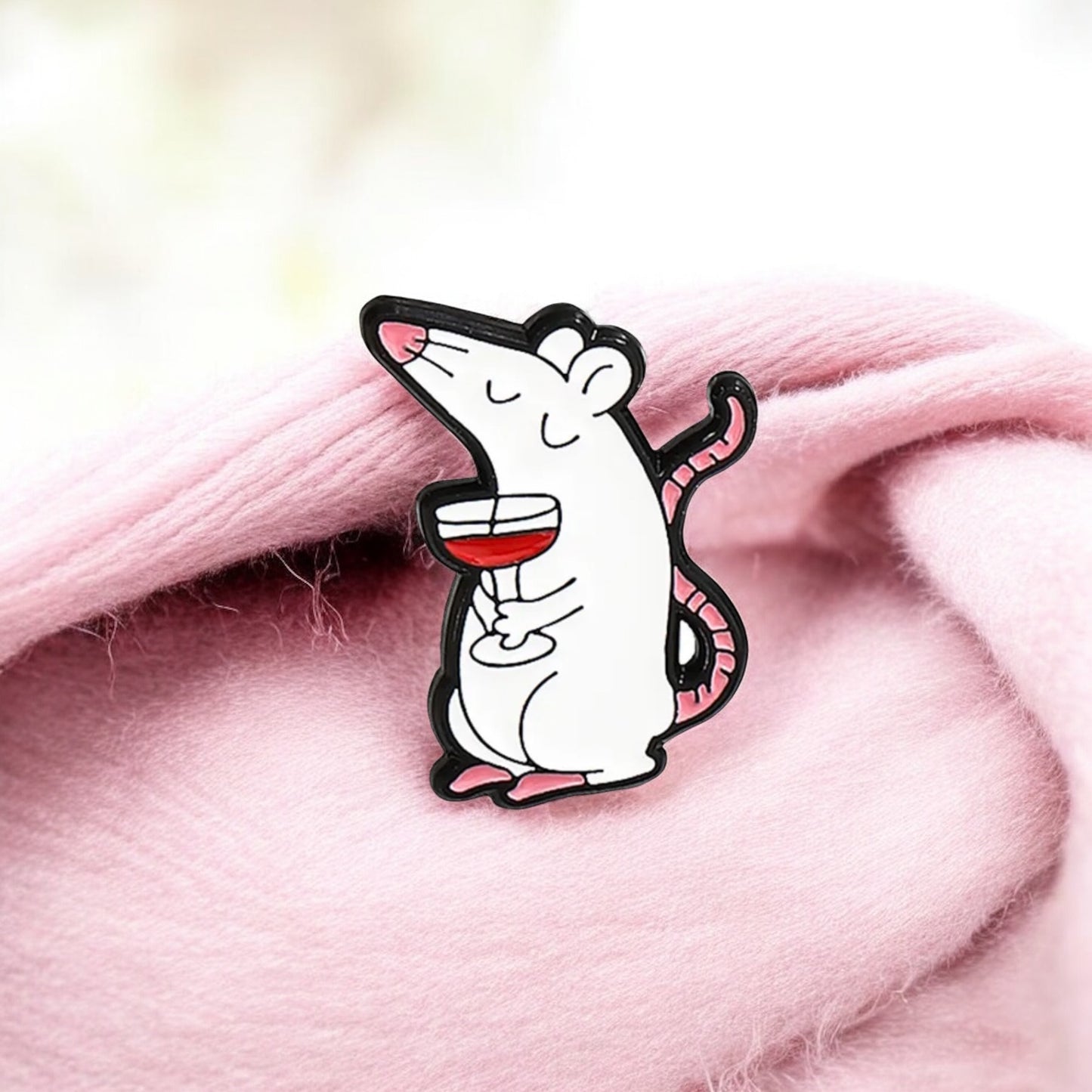 Pin's Broche Email | Souris Vin | Cute Mignon | Humour Fun | Kawaii