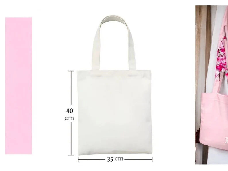 Tote Bag Sac Course Sac d'épaule | Sac en toile | Have A Nice Day | Hippie Style | Rose Pink