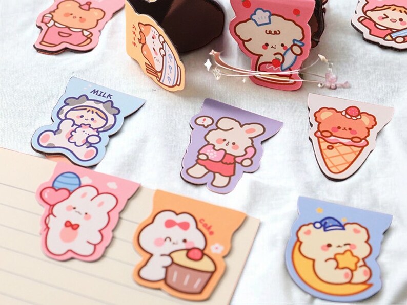 Marque Page Magnétique | Bookmark | Double Page | Animaux | Mignons | Kawaii