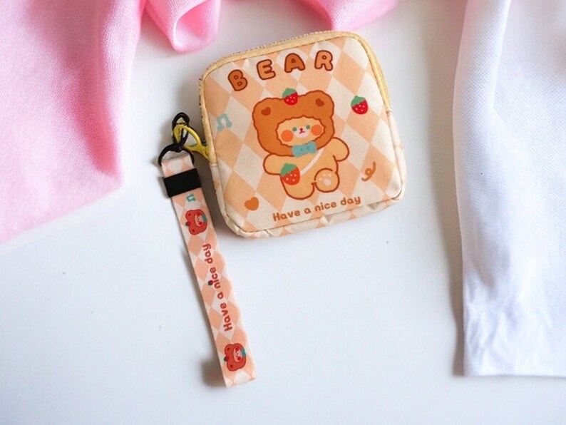 Pochette Rangement avec Sangle | Pochettes Serviettes Hygiéniques | Kawaii Mignon