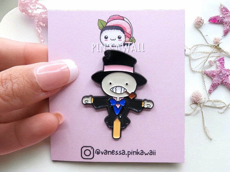 Email Brooch Pin | Howls Scarecrow | Turnip Head | Moving Castle | Kawaii | Cute