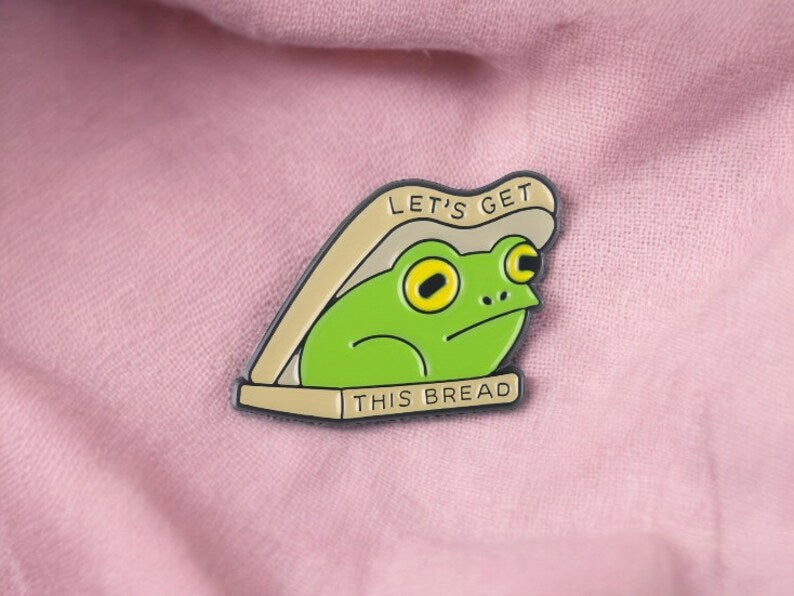 Email Brooch Pin | Frog Sandwich | Frog Lovers | Frog | Kawaii | Fun | Humor