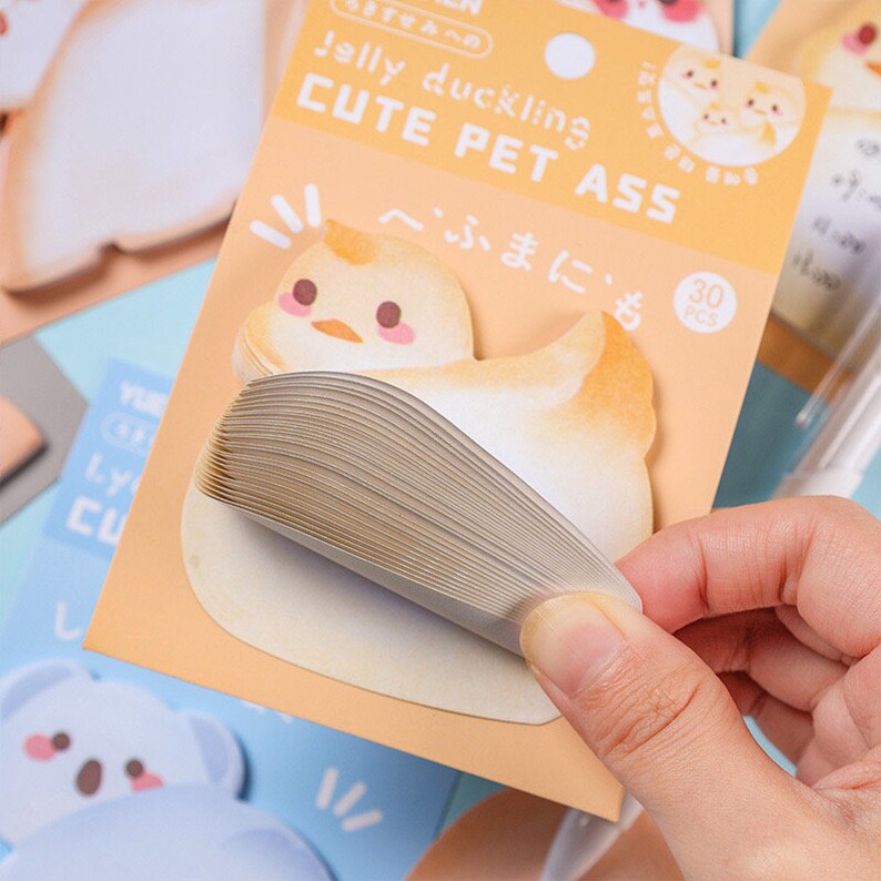 Message Note Sticker | Colorful Humor Butt Animals | Stationery | Kawaii style | Accessories | Post It | Cute