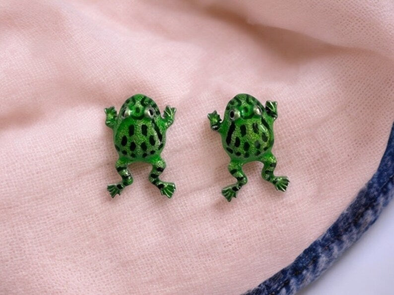 Boucles Oreilles | Grenouille | Bijou Fantaisie | Humour | Kawaii | Mignon