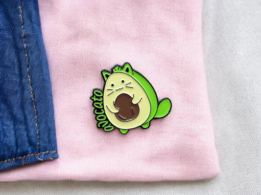 Pin's Broche Email | Avocat Chat | Avocato | Kawaii | Fun | Humour