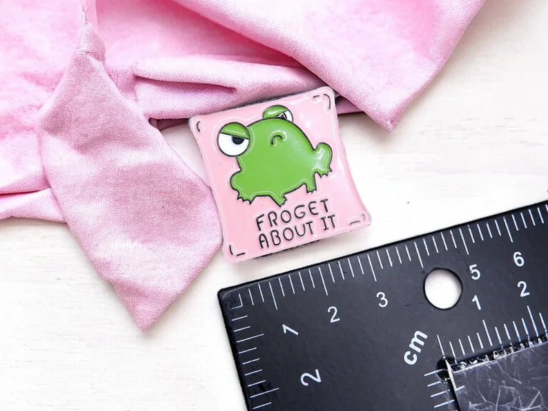 Pin's Broche Email | Forget about It | Oublie Ca | Grenouille | Kawaii | Fun | Humour