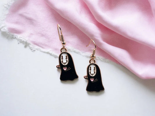 Earrings | Drop earrings | Spirited Away | Faceless Man | Gold Plated Copper