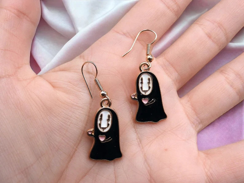 Earrings | Drop earrings | Spirited Away | Faceless Man | Gold Plated Copper