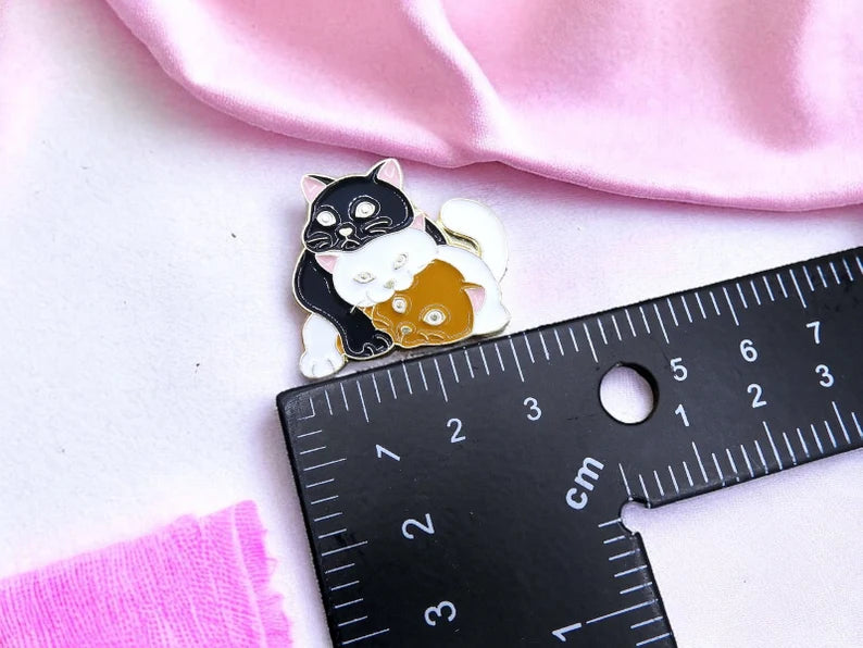 Email Brooch Pin | Pile of Cats | Cat Cuddles | Cute | Kawaii