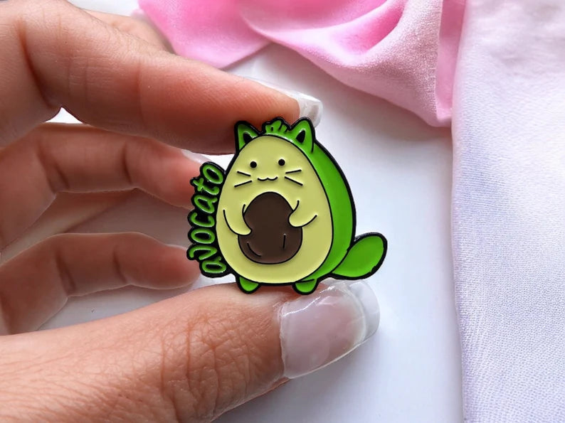 Pin's Broche Email | Avocat Chat | Avocato | Kawaii | Fun | Humour