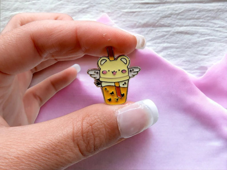 Pin's Broche Email | Ours, Chat ou Lapin Smootie | Sirop | Kawaii | Fun | Humour