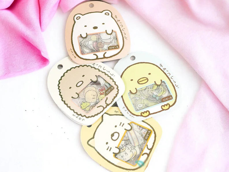 Ensemble de Mini Stickers | Autocollants | Pvc | Animaux Mignons | Boite Surprise Autocollants Transparent Mignon | Kawaii