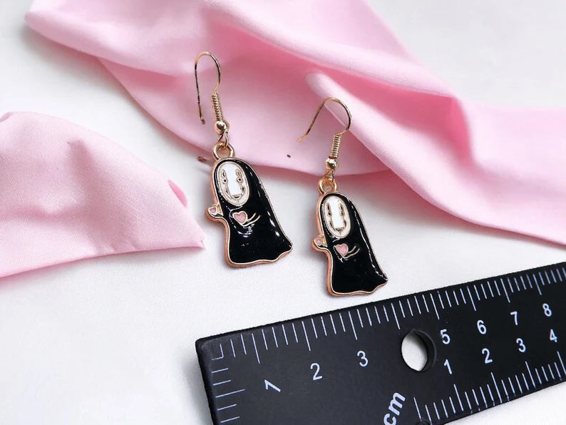 Earrings | Drop earrings | Spirited Away | Faceless Man | Gold Plated Copper