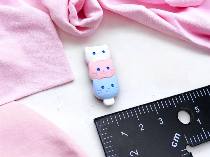 Pin Brooch | Ice Cream Cat | Cat Ice Cream Stacked | Popsicles | Animal Ice Cream | Kawaii