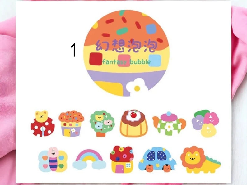 Rouleaux de Mini Stickers | Autocollants | Animaux Mignons | Autocollants Mignon | Kawaii