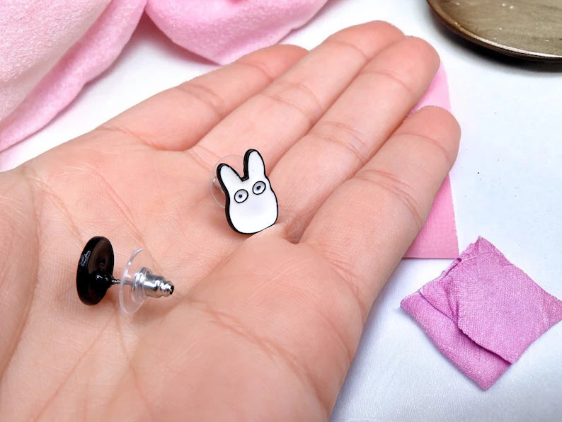 Boucles Oreilles | Clous d'oreilles | Totoro | My Neighbor Totoro Noiraudes