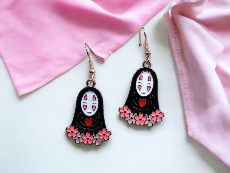 Earrings | Drop earrings | Spirited Away | Faceless Man | Gold Plated Copper