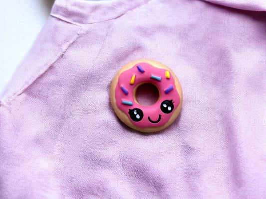 Pin's Broche Résine | Donuts Kawaii Sourire Mignon | Biscuit | Kawaii