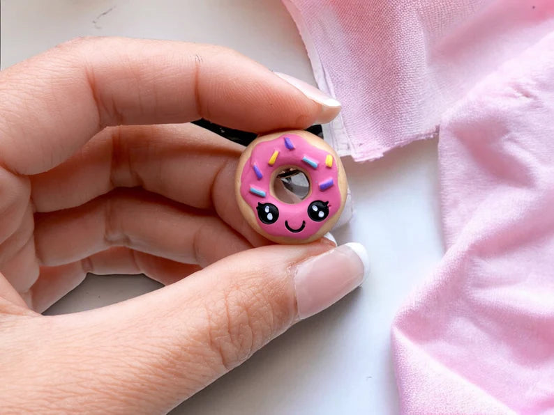 Resin Brooch Pin | Kawaii Donuts Cute Smile | Cookie | Kawaii