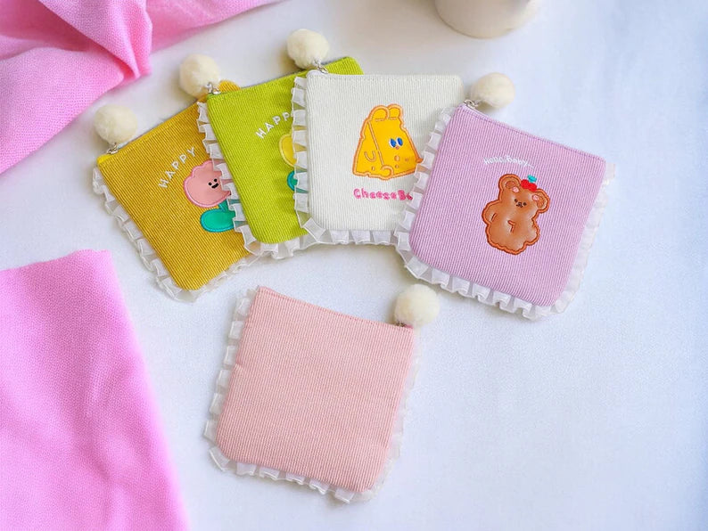 Pochette Rangement | Pochettes Serviettes Hygiéniques | Kawaii Mignon