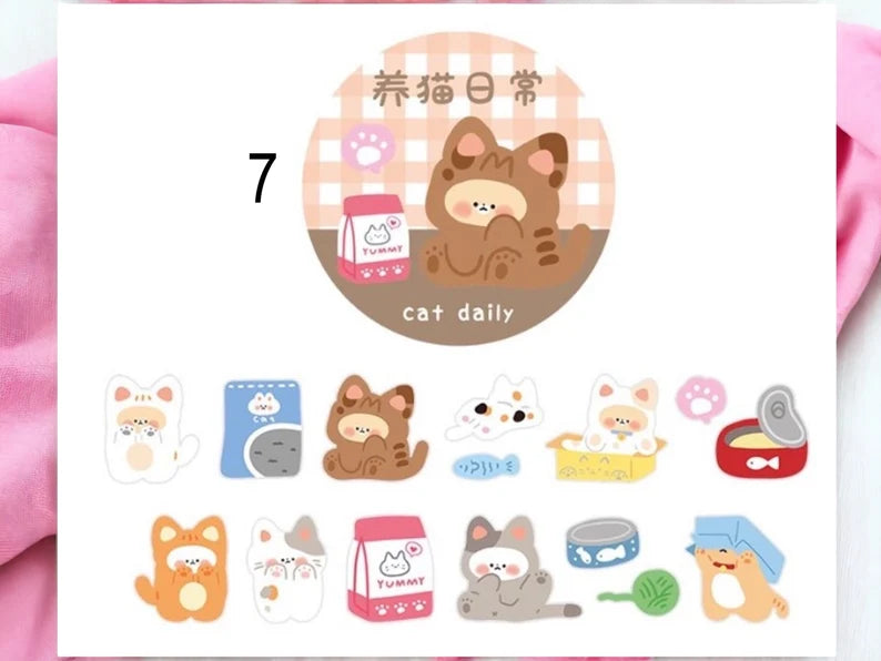 Rouleaux de Mini Stickers | Autocollants | Animaux Mignons | Autocollants Mignon | Kawaii