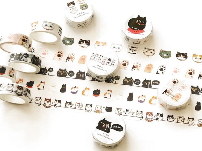 Scotch Washi Tape | Mignon | Papeterie | Style Kawaii | Accessoires | Post It | Mignon Chat Pattes de Chats