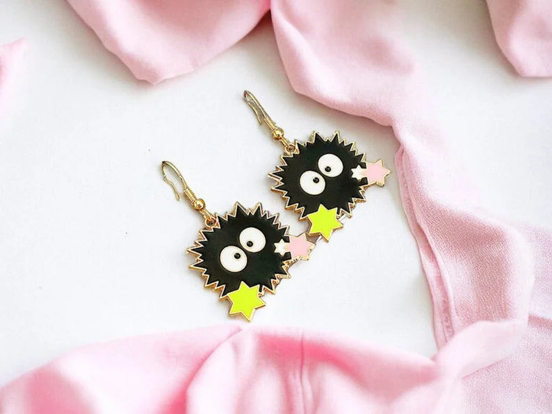 Boucles Oreilles | Pendants d'Oreilles |  Totoro | Noiraudes | Mon Voisin Totoro | Kawaii | Mignon