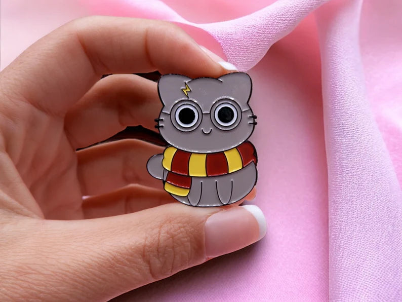 Email Brooch Pin | Harry Potter Kawaii Cat | Humor | Kawaii | Cute