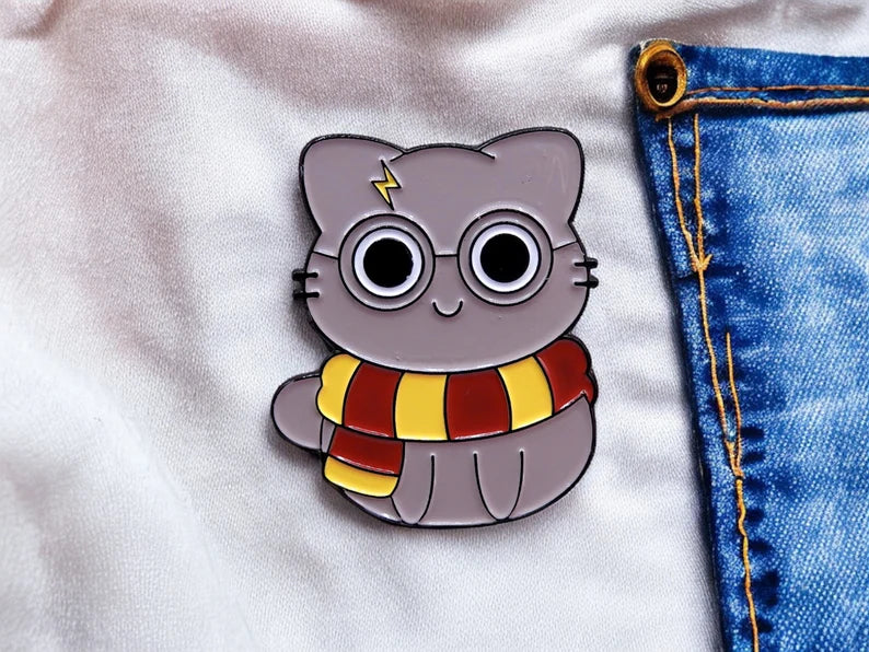 Email Brooch Pin | Harry Potter Kawaii Cat | Humor | Kawaii | Cute