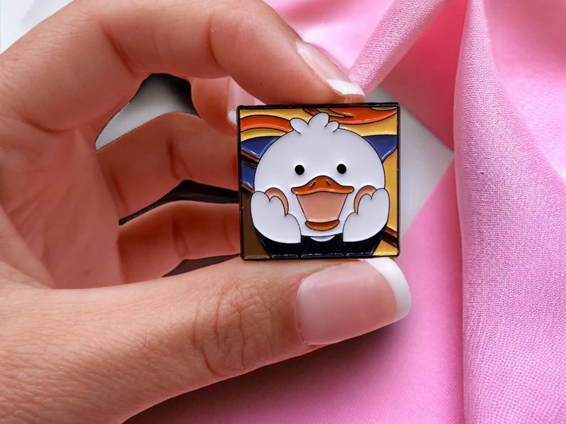 Pin's Broche Email | Canards Kawaii | Tableaux Célèbres Caricature | Kawaii | Fun | Humour