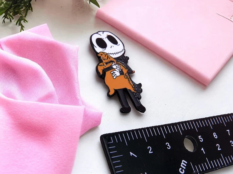 Email Brooch Pin | BabyJack | Halloween Skeleton | Kawaii | Cute Cartoon