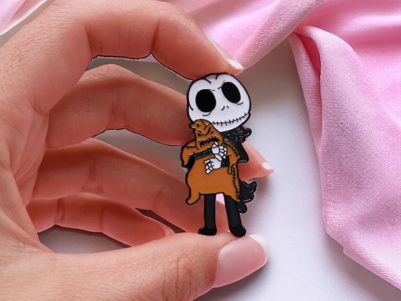 Email Brooch Pin | BabyJack | Halloween Skeleton | Kawaii | Cute Cartoon